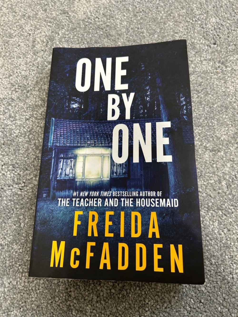 One By One Thriller Paperback - Black/Yellow Cover Freida McFadden